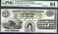 East Haddam, CT, 1860s $5, Bank of N.E., Goodspeeds Landing, PMG-64(200).jpg